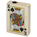 Set cutie cadou cu bricheta model carte poker reincarcabila cu gaz 12